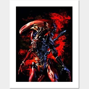 Red Alien Posters and Art